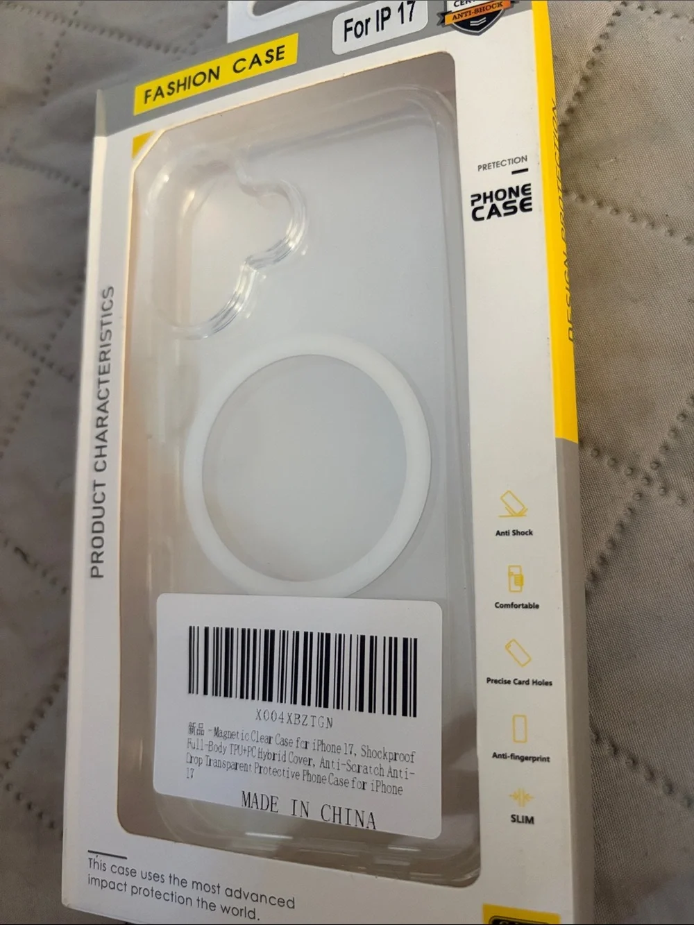 Fashion Case Clear White Phone Case for IP 17